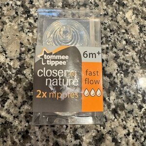 Tommee Tippee Closer to Nature Fast Flow Nipples - Clear